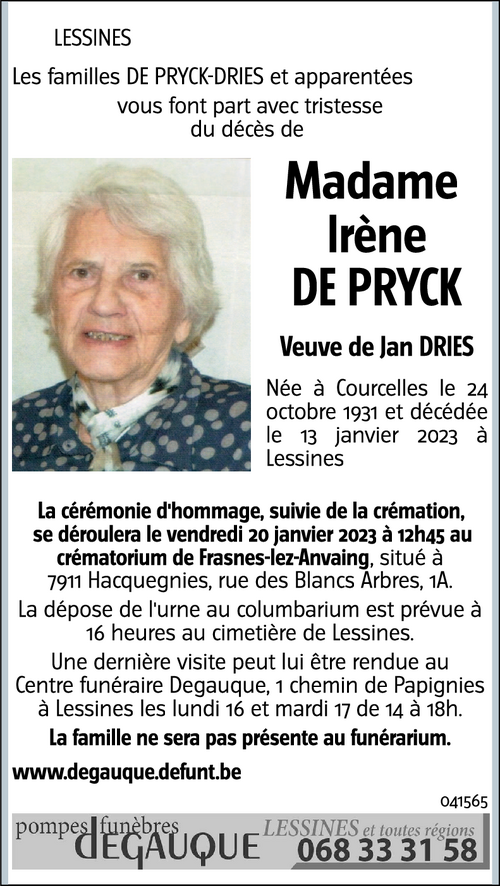 Irène DE PRYCK