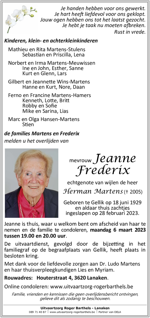 Jeanne Frederix