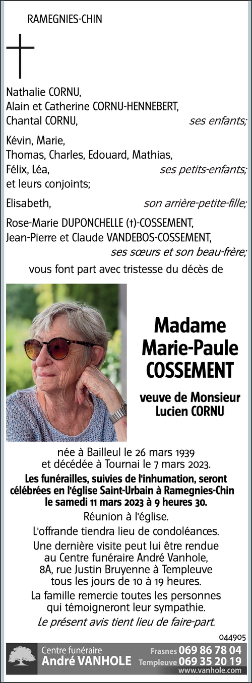 Marie-Paule COSSEMENT