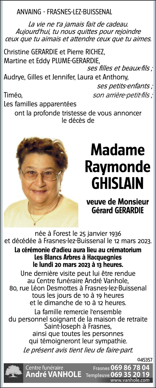 Raymonde GHISLAIN
