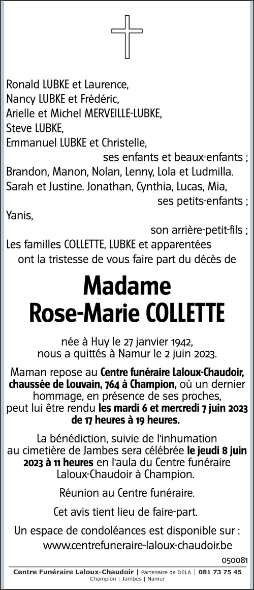 Rose-Marie COLLETTE