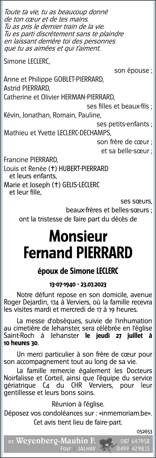 Fernand PIERRARD