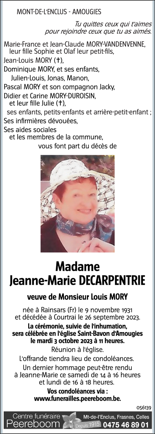 Jeanne-Marie DECARPENTRIE