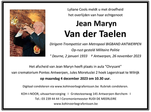 Jean Maryn Van der Taelen