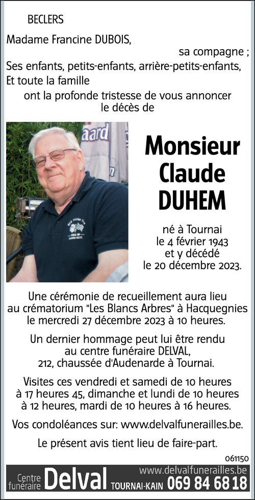 Claude DUHEM