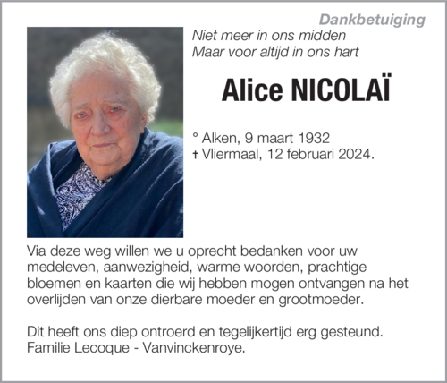 Alice Nicolaï