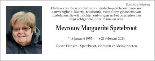 Marguerite Spetebroot