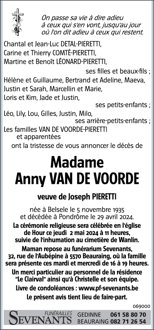 Anny VAN DE VOORDE