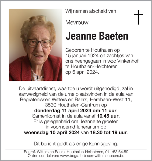 Jeanne Baeten
