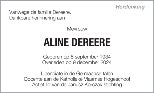 ALINE DEREERE