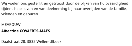 Albertine Govaerts-Maes