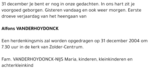 Alfons Vanderhoydonck