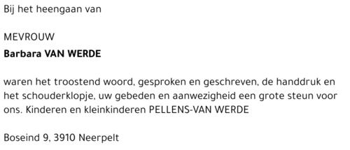 Barbara Van Werde