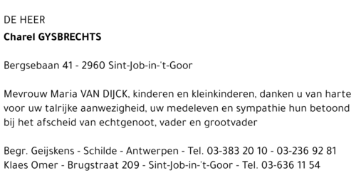 CHAREL GYSBRECHTS