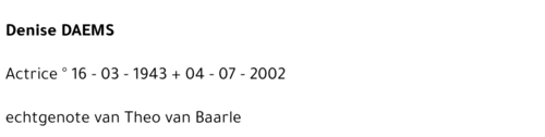 DENISE DAEMS