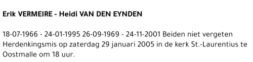 Erik en Heidi Vermeire-Van Den Eynden