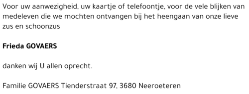 Frieda Govaers