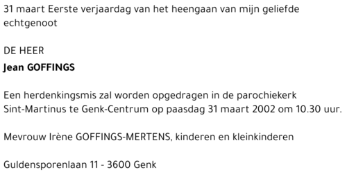 Jean GOFFINGS
