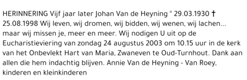 Johan Van de Heyning