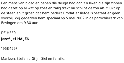 Jozef, Jef Haijen