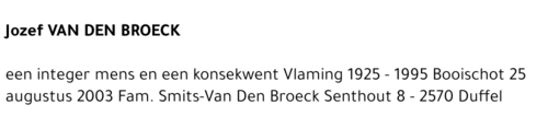 JOZEF VAN DEN BROECK
