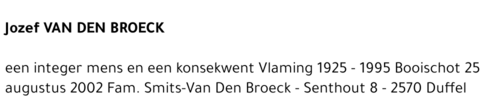 JOZEF VAN DEN BROECK
