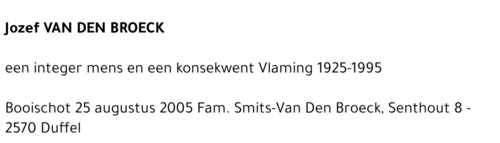 JOZEF VAN DEN BROECK