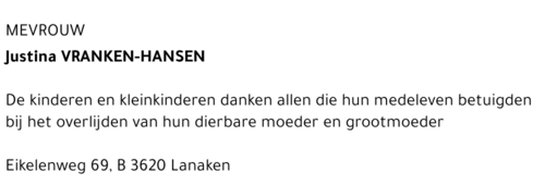 Justina Vranken-Hansen