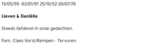 Lieven en Daniëlle /