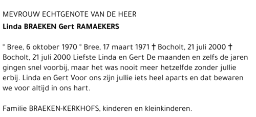 Linda & Gert Braeken-Ramaekers Braeken-Ramaekers