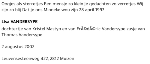 LISA VANDERSYPE