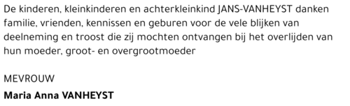Maria Anna Vanheyst