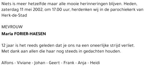 Maria Forier-Haesen