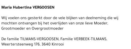 Maria Hubertina Vergoosen