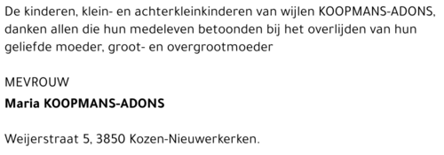 Maria Koopmans-Adons