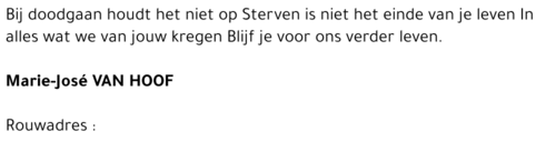 Marie José Van Hoof