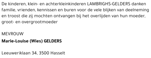 Marie-Louise (Wies) Gelders