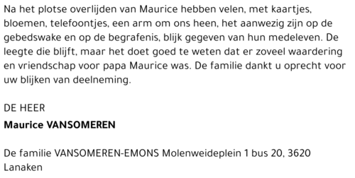 Maurice Vansomeren