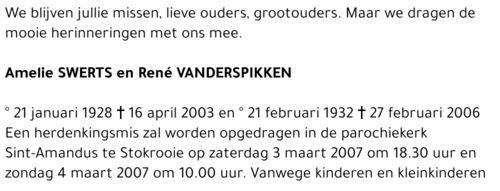 René en Amelie Vanderspikken-Swerts