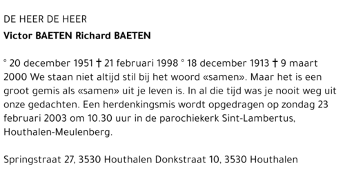 Victor & Richard Baeten
