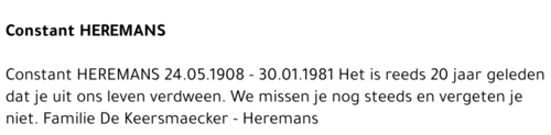  HEREMANS