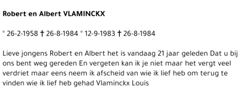 ROBERT en ALBERT VLAMINCKX