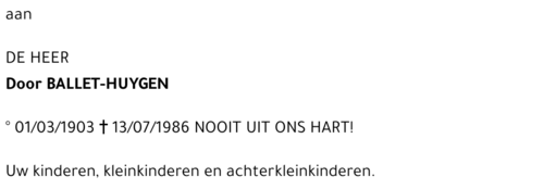 Door Ballet-Huygen