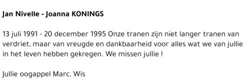 Jan - Joanna Nivelle - Konings