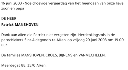 Patrick Manshoven