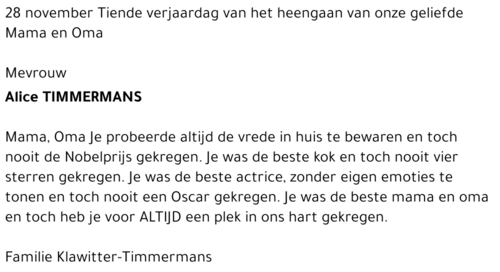 Alice TIMMERMANS