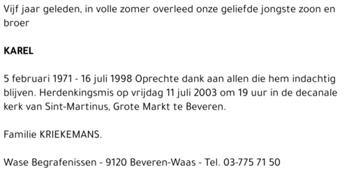 KAREL KRIEKEMANS
