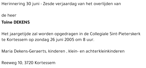 Toine DEKENS