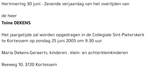 Toine DEKENS