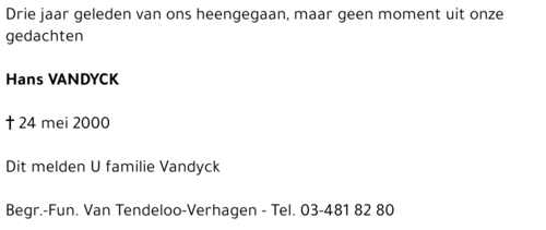HANS VANDYCK